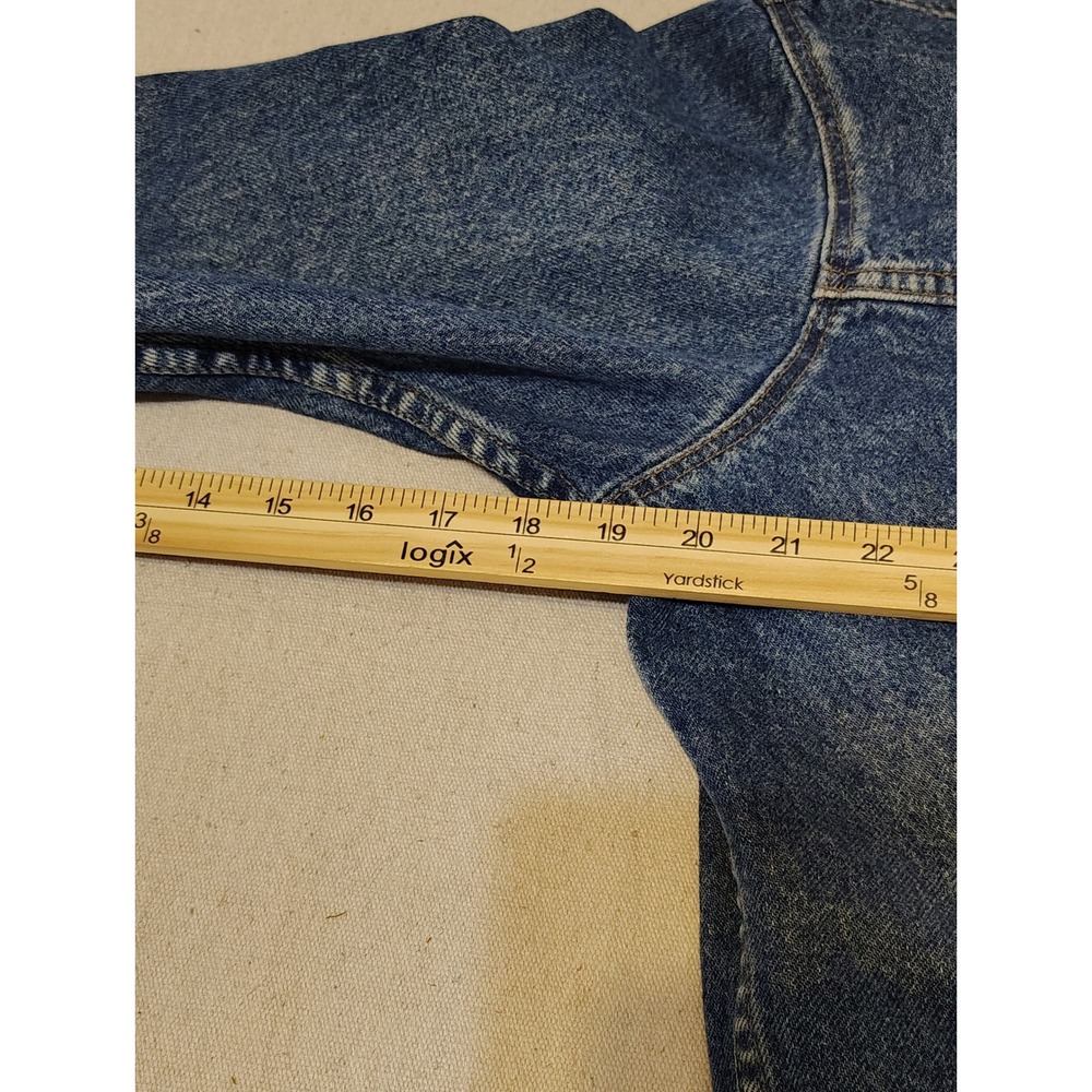 Levi Strauss & Co Denim Jacket Trucker Style Tan Collar Men Large Made in USA‎ - Picture 7 of 11